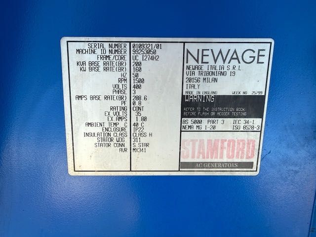 STAMFORD 160 KW prądnica do agregatu prądotwórczego