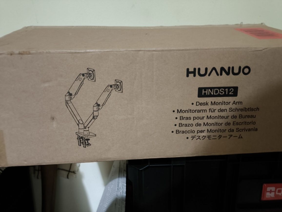 Stojak, Uchwyt biurkowy na 2 monitory HUANUO HNDS12