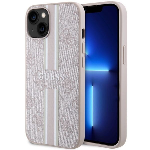 Etui Guess 4G Printed Stripes MagSafe dla iPhone 14 Plus / 15 Plus