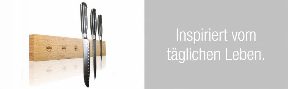 AMAZY Stojak na noże magnetyczny 6,5 cm naturalny bambus