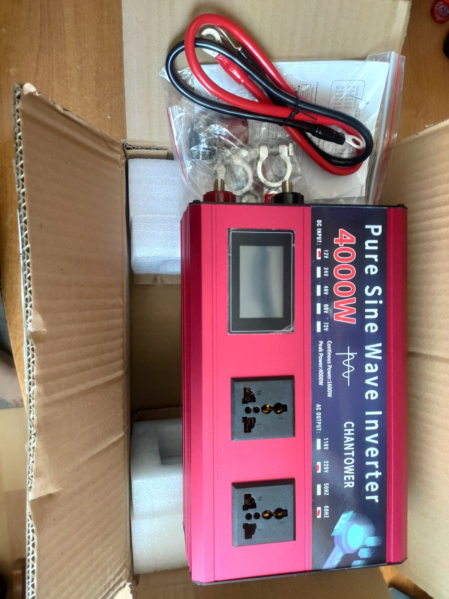 Przetwornica 12V 230V 4000W Inwerter 4kW Pełny Sinus Awaryjne Zasilani