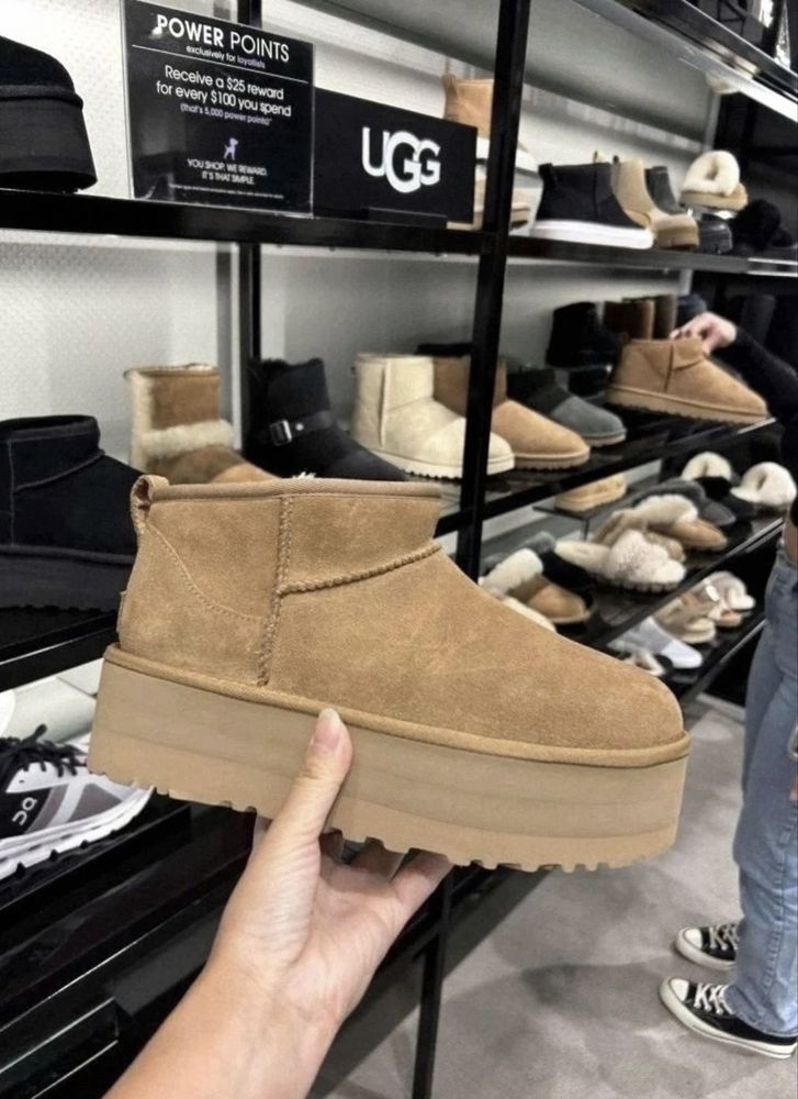 UGG 2024 mini ЛЮКС НАТУРАЛЬНІ коричневі/чорні/оливка