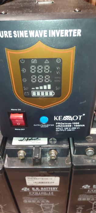 Інвертор(1000W)+3 АКБ(12v100Ah)