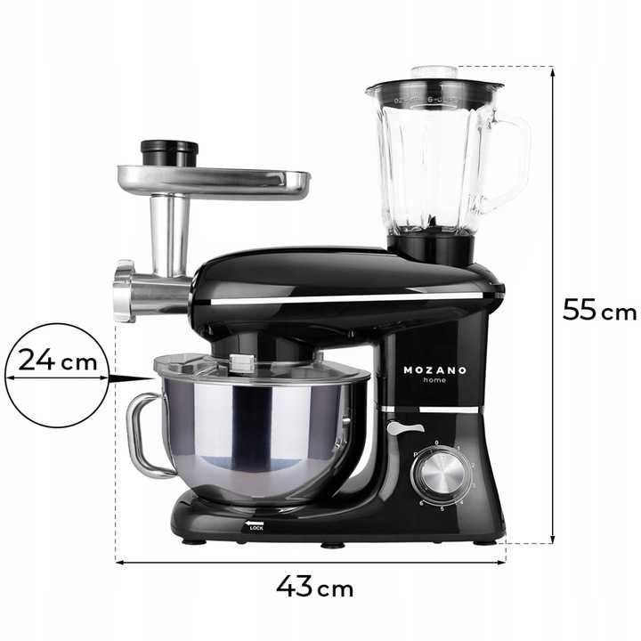ZESTAW Robot planetarny MASZYNKA do mięsa mikser BLENDER 3200W Mocny