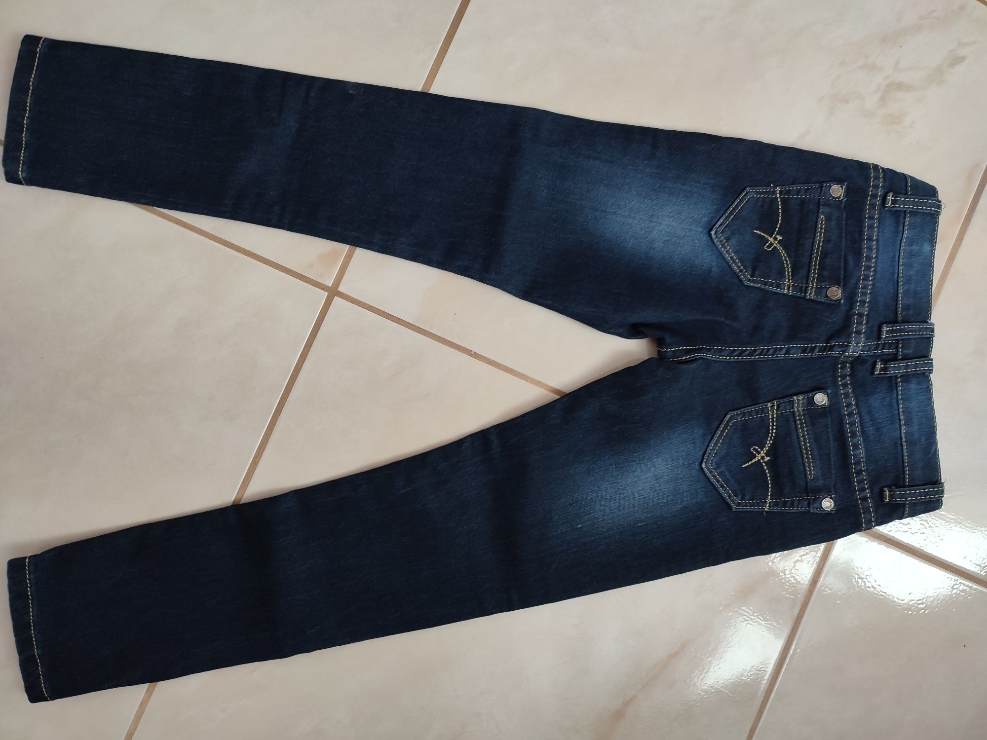 Spodnie jeans dla dziewczynki 2 szt.  r. 122/128