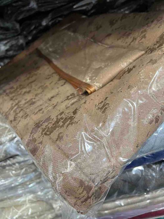 Нові оригінальні турецькі штори шоколадного кольору з тюлями із шифону