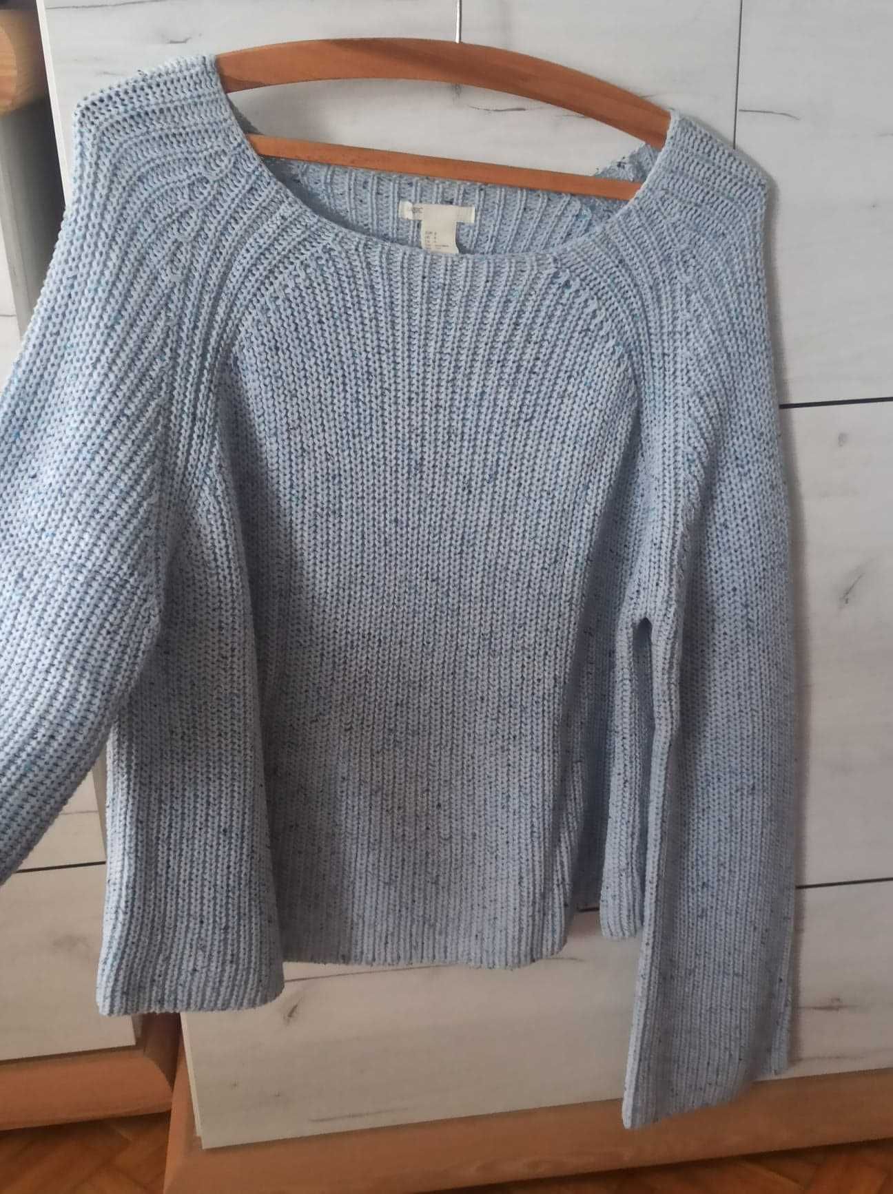 Błękitny sweter H&M rozmiar S