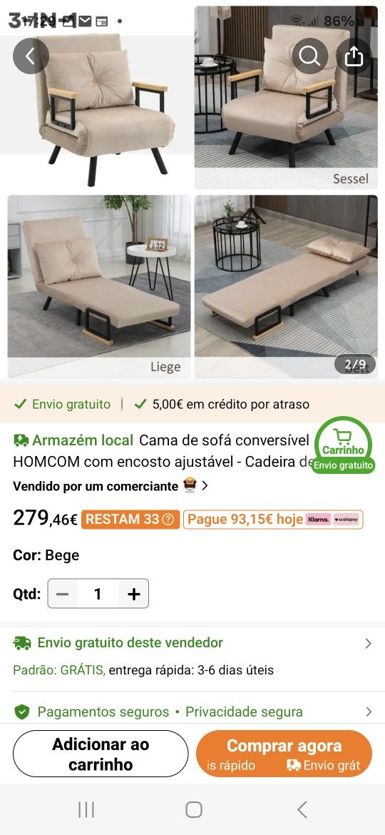 Vendo sofá  cama