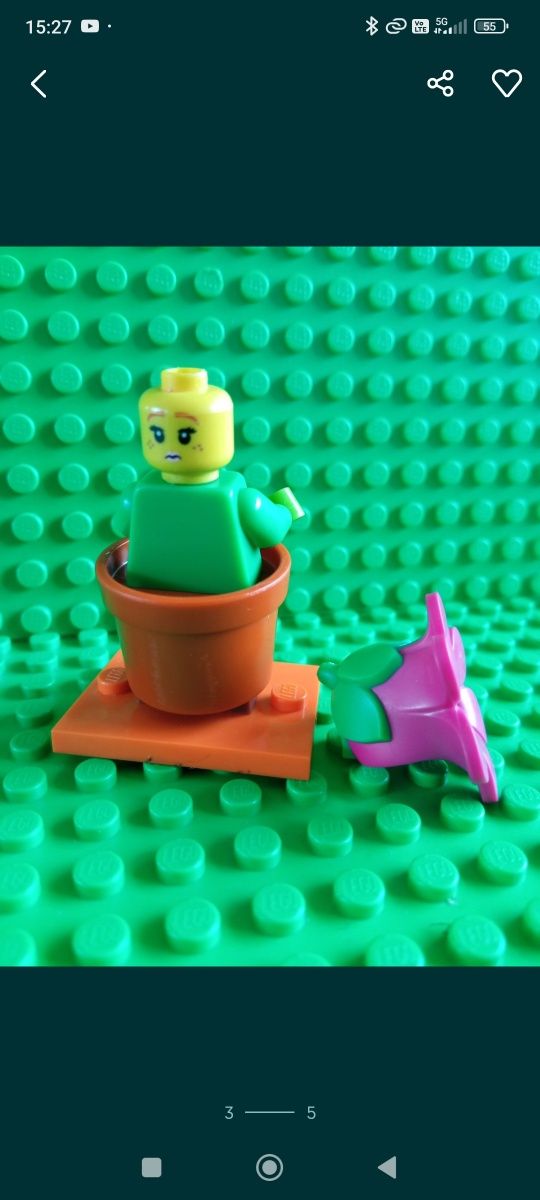 LEGO minifigurka col325, flowerpot girl col18-14
