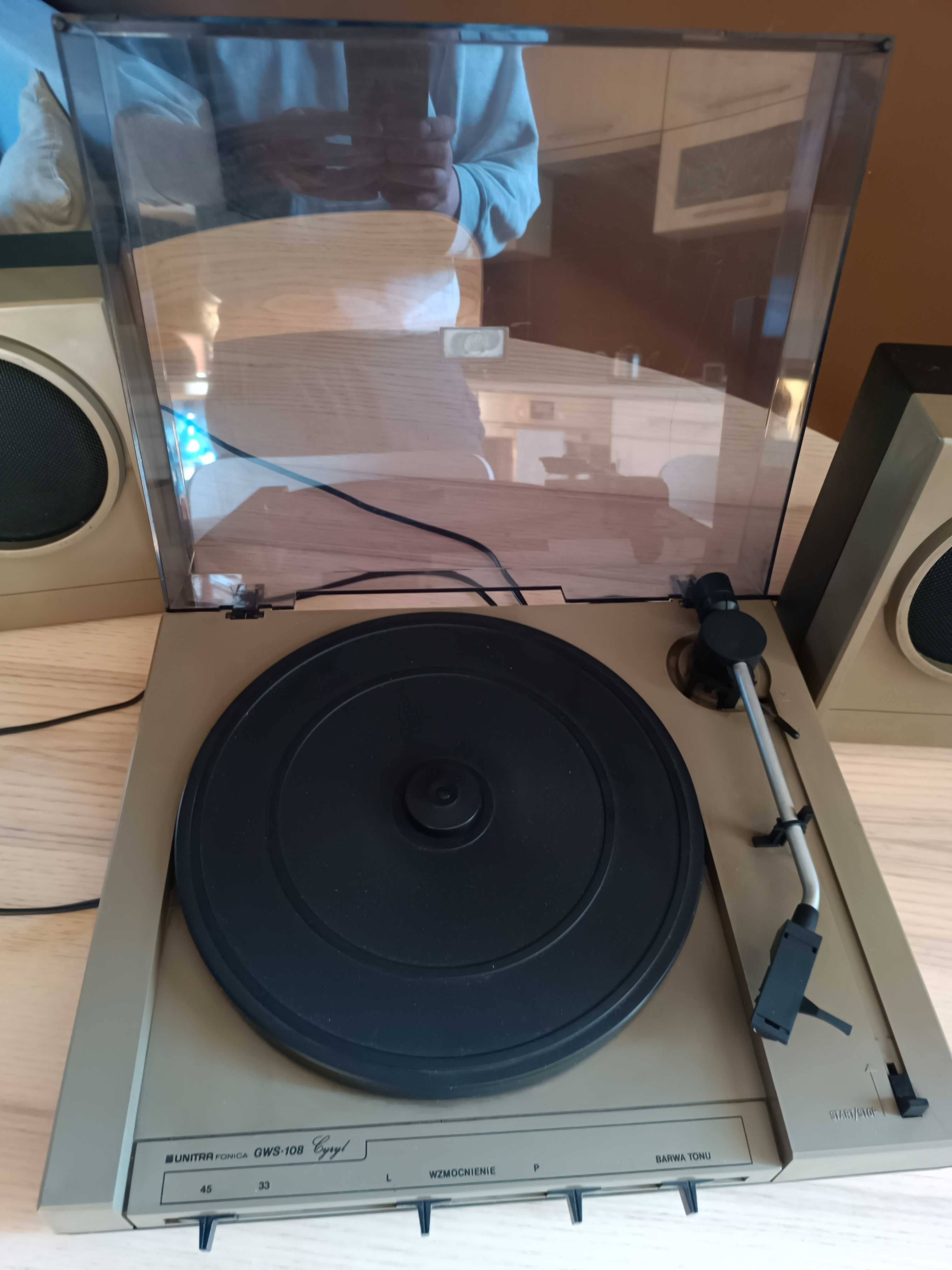 Gramofon adapter UNITRA GWS 108 i głośniki