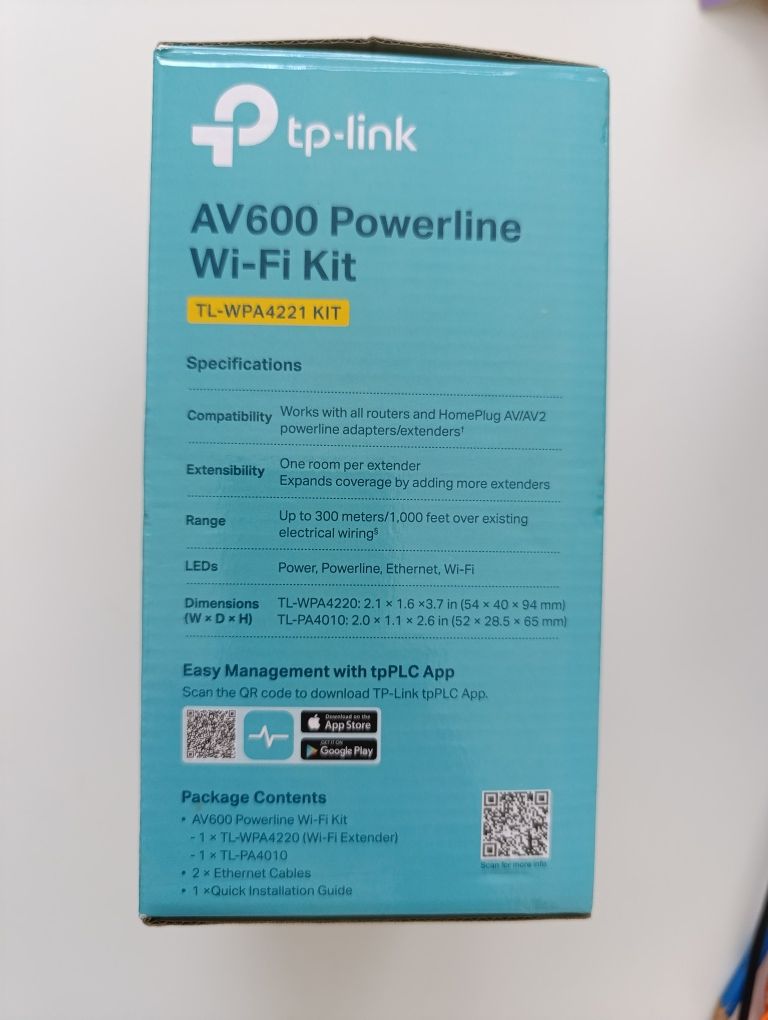 Powerline TP-Link AV600 TL-WPA4221 KIT