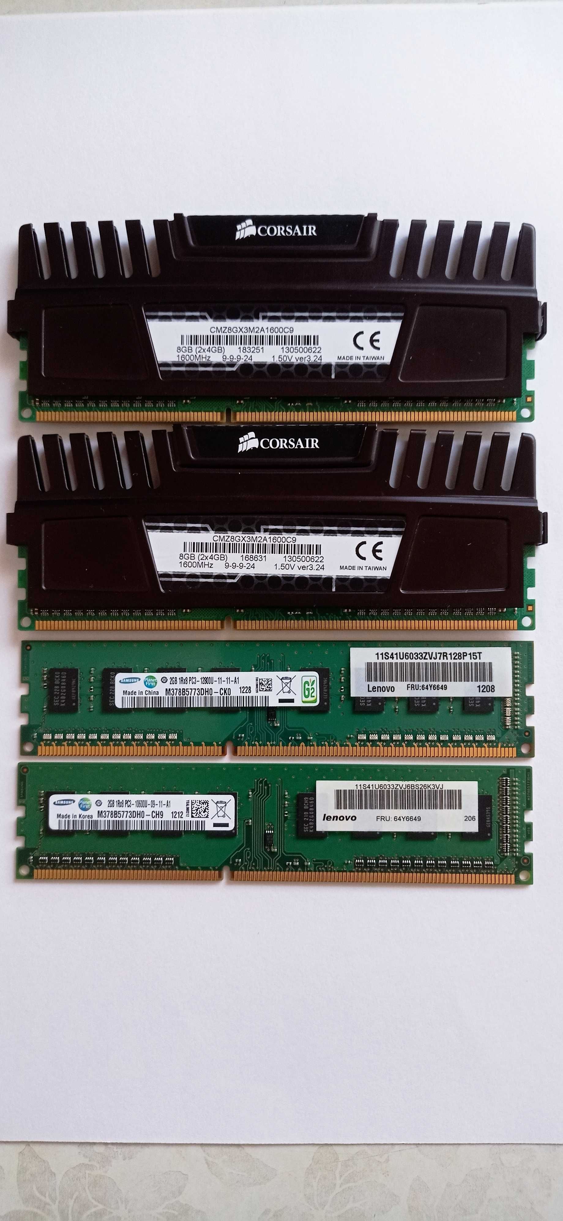 Оперативна памʼять Corsair DDR3 8Gb KIT of 2 1600MHz PC3 12800U CL9