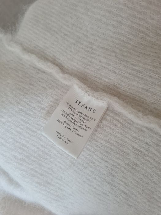 Sezane kremowy sweterek alpaka  gaspard xs / s