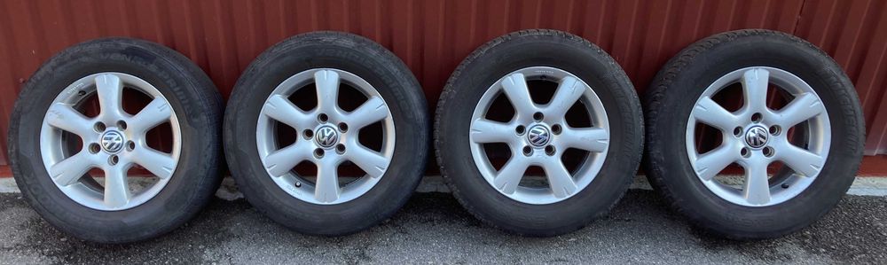 Диски титановые ориг. VW,AUDI R15, 5x112, et50 шины 205/65/15 Hankook