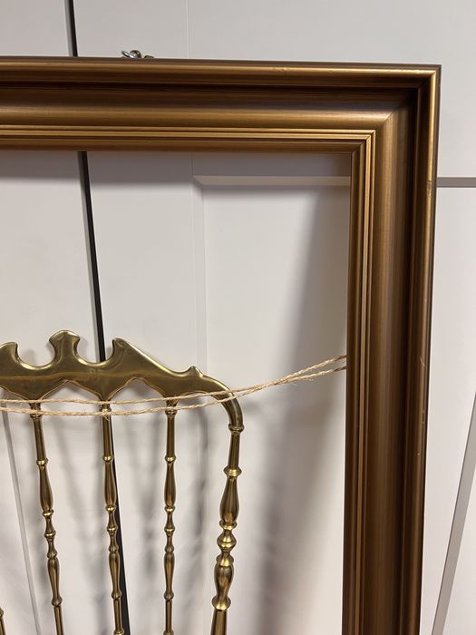 Rama do obrazu lustra obraz lustro antyk vintage drewniana złota