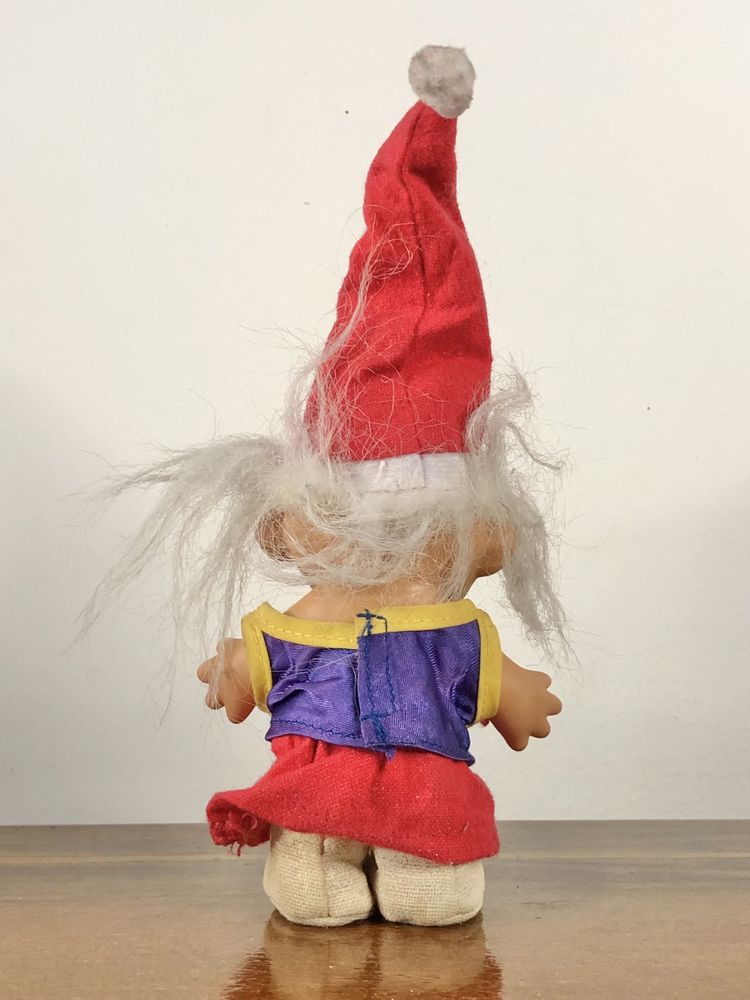 Oryginalny Troll Mikołaj Koszykarz figurka Russ Berrie retro zabawka