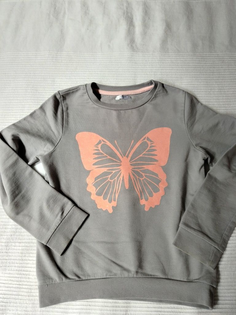 Szara bluza z motywem 122/128