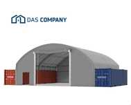 12x18m  Namiot ZADASZENIE do kontenerów WEJŚCIE+WJAZD