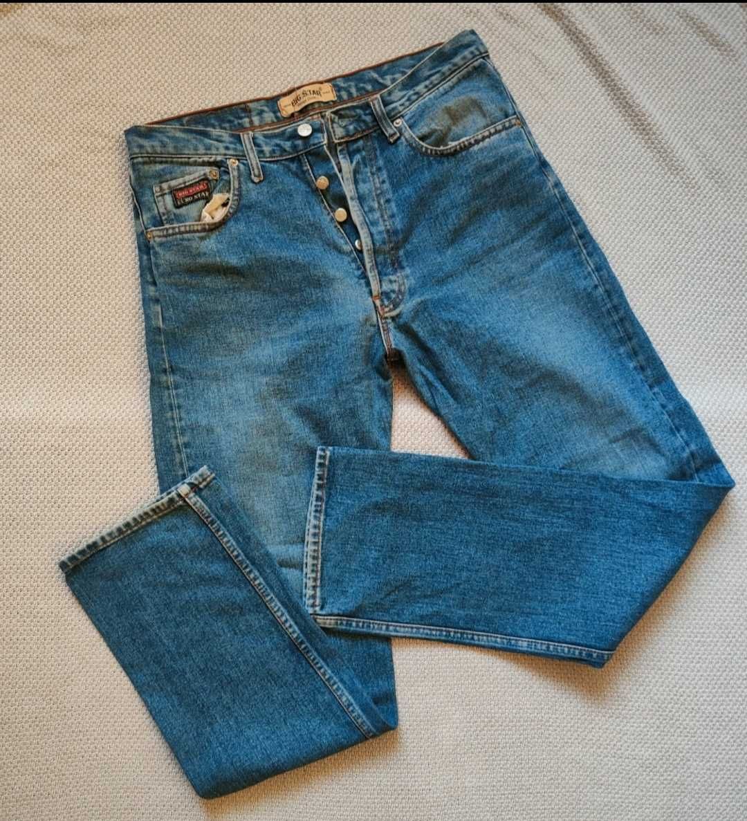 Big Star dżinsy jeansy vintage denim straight W32 L30