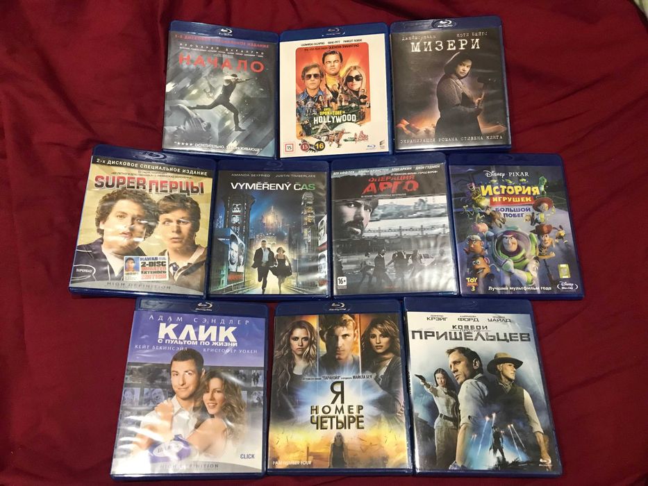 Blu-Ray фільми. Початок, Мізері, Одного разу в Голлівуді та інші.