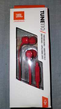 Słuchawki przewodowe JBL T110 czerwone