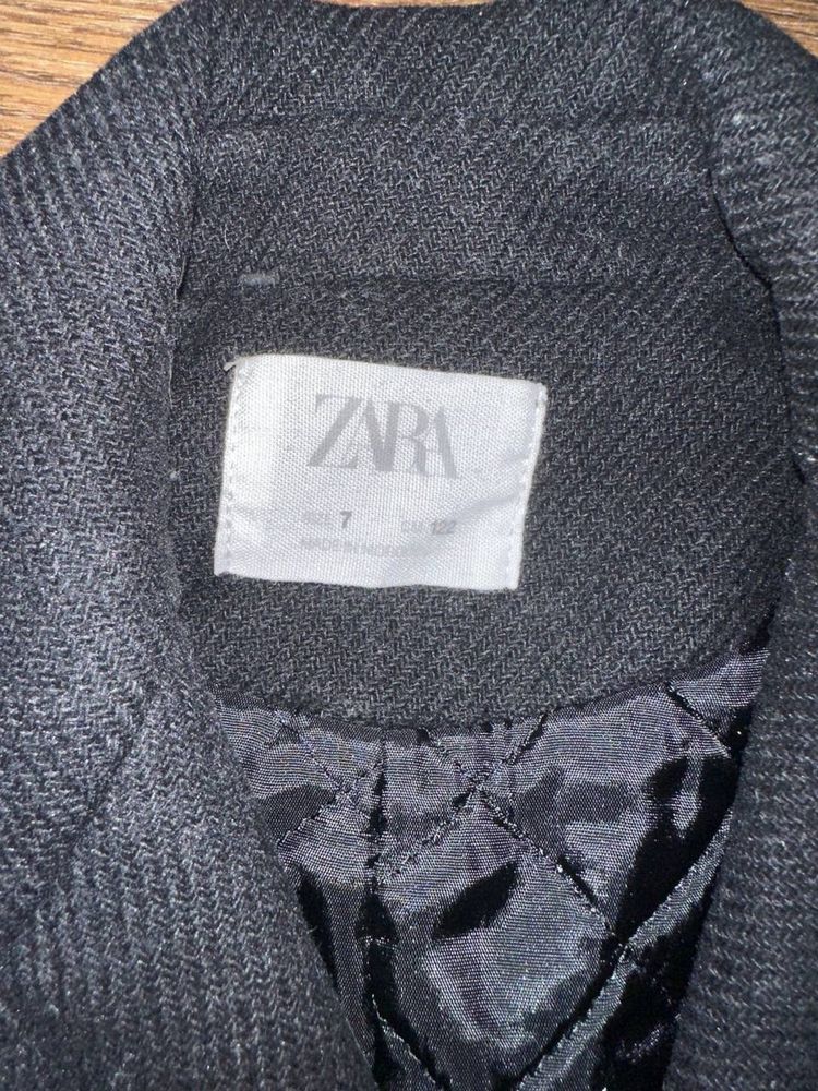 Пальто черное zara