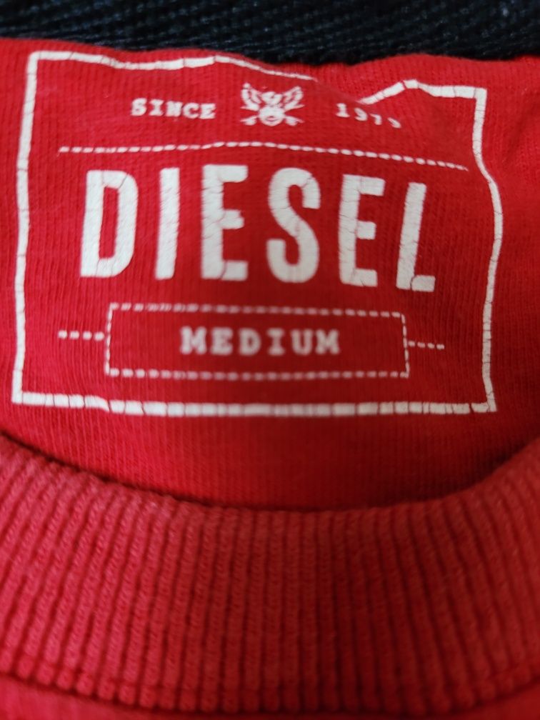 Czerwony t-shirt Diesel