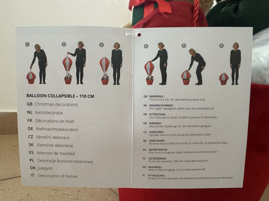 Декор. Повітряна куля. Ведмедики. Новий рік.