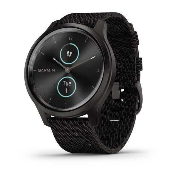 Garmin vivomove Style графіт з чорним нейлоновий ремінцем 010-02240-23