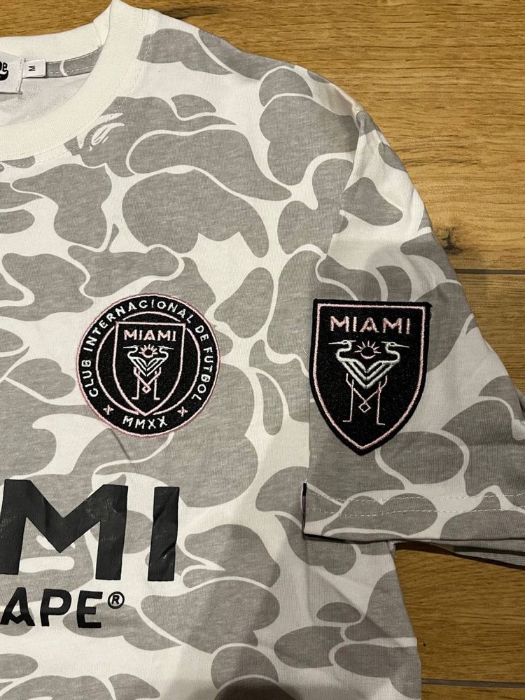 Szara koszulka Bape x Inter Miami