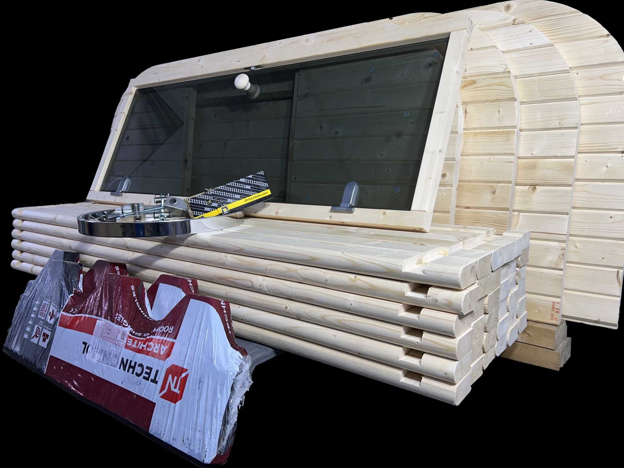 Sauna Cube Kwadro Kwadratowa Beczka do samodzielnego montażu złożenia