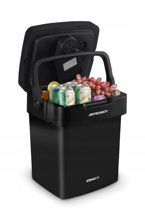 lodówka turystyczna samochodowa 12v/230v usb 29l czarna funk. grzania