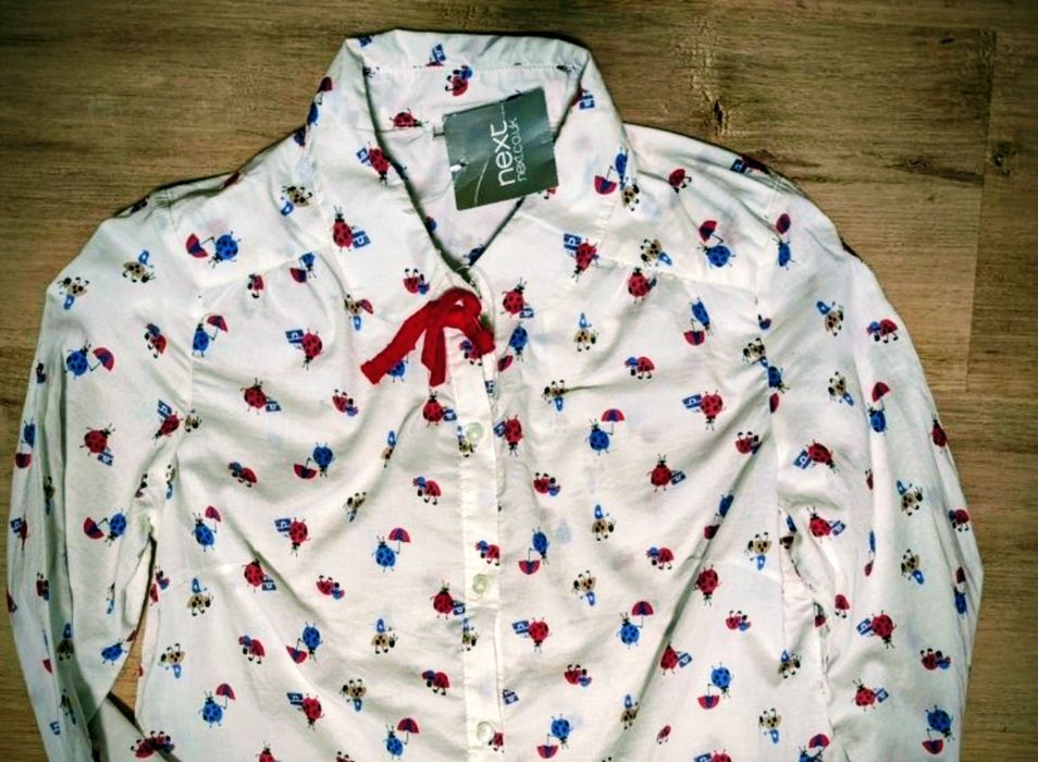 Sale Next нова наймиліша блуза сорочка з жуками божі корівки