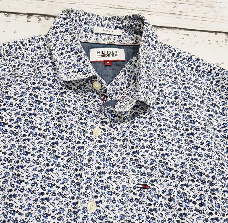 Tommy Hilfiger * slim fit * koszula * kwiaty * męska * M