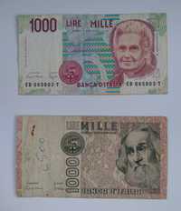 banknot 1000 lirów 2szt. , państwo Włochy 2 szt.