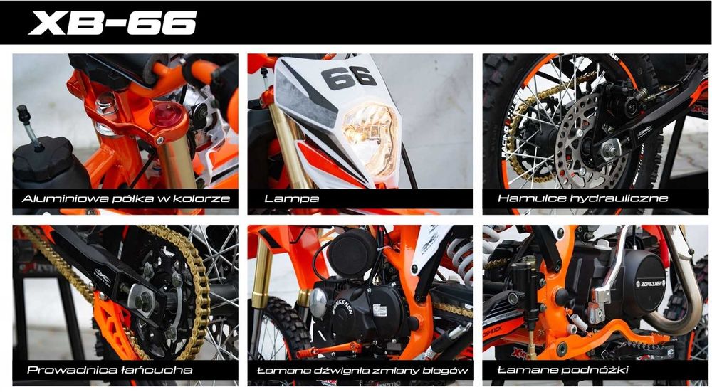 CROSS DT 125 CC 17/14 Asix Xmotos XB 66 dostawa raty lizard OKAZJA