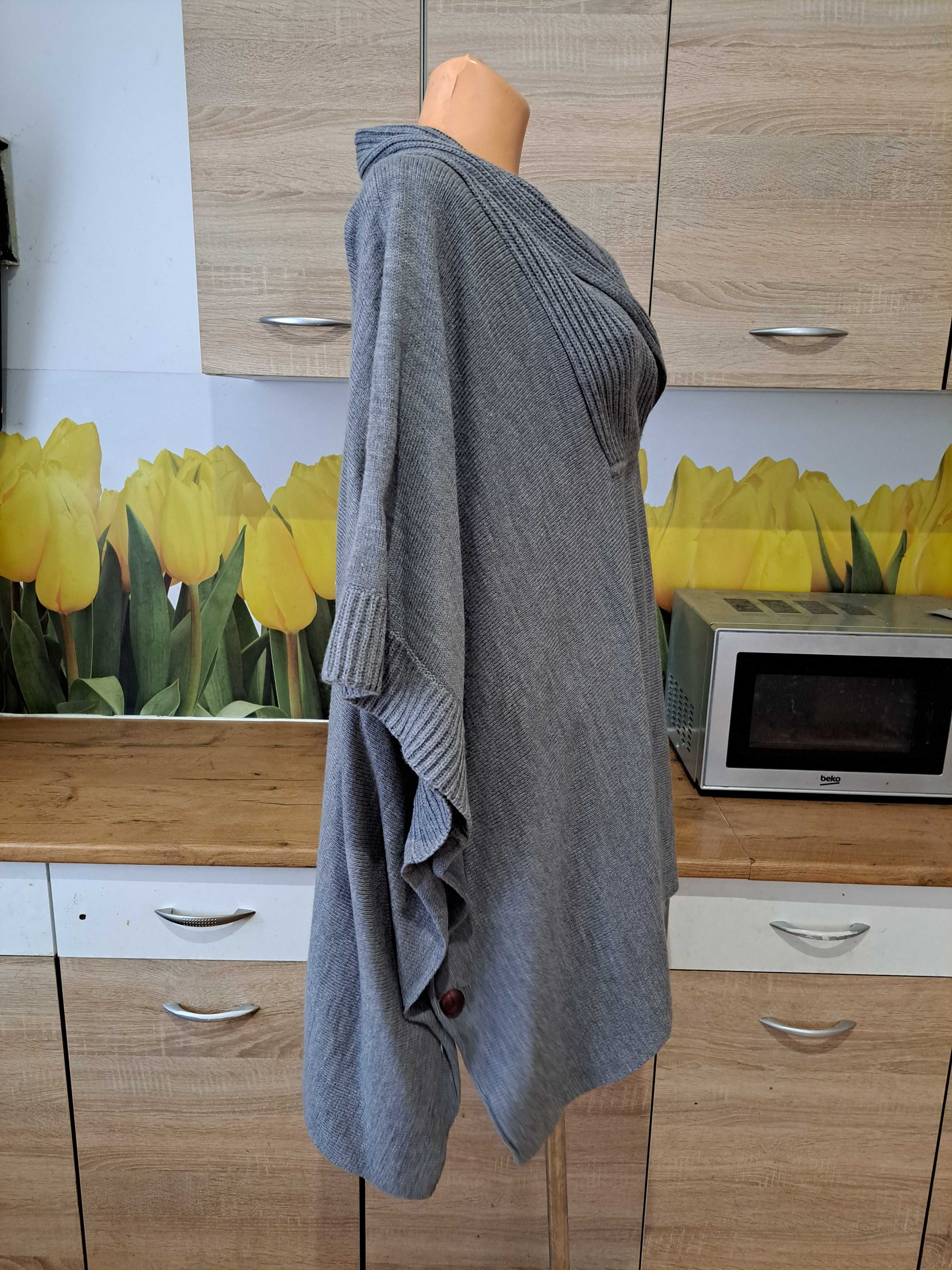 Śliczne, cieplutkie poncho H&M rozmiar One Size do ok 56/58 akryl