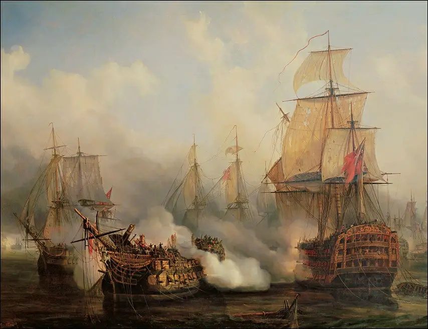 Dwa plakaty: obrazy historyczne, marynistyczne, duże 60x90, 2 sz