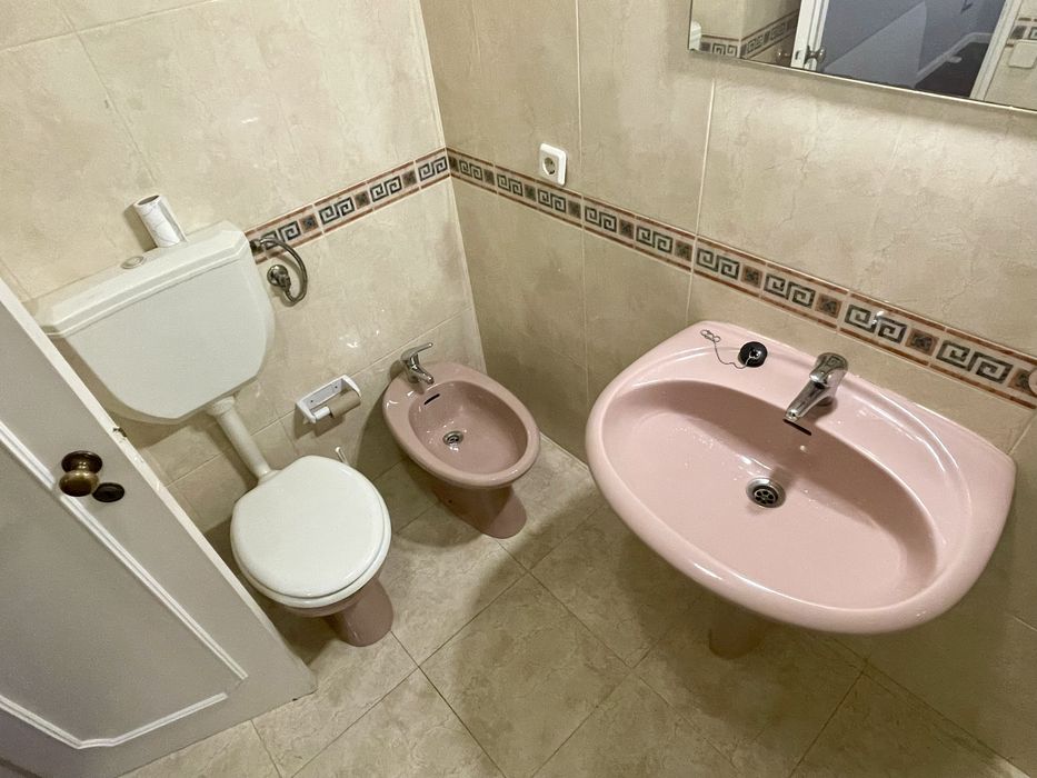 Sanita C/Autoclismo Exterior Bidê e Pia Rosa Queimado