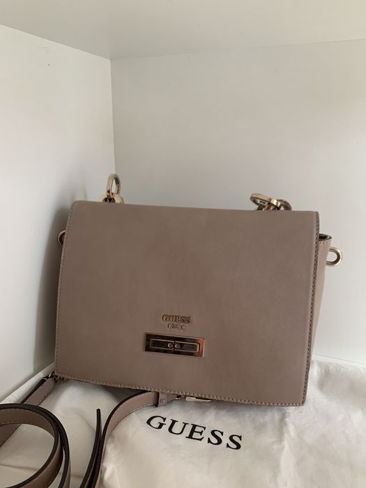 Сумка Guess 26/19/7  розово-бежева