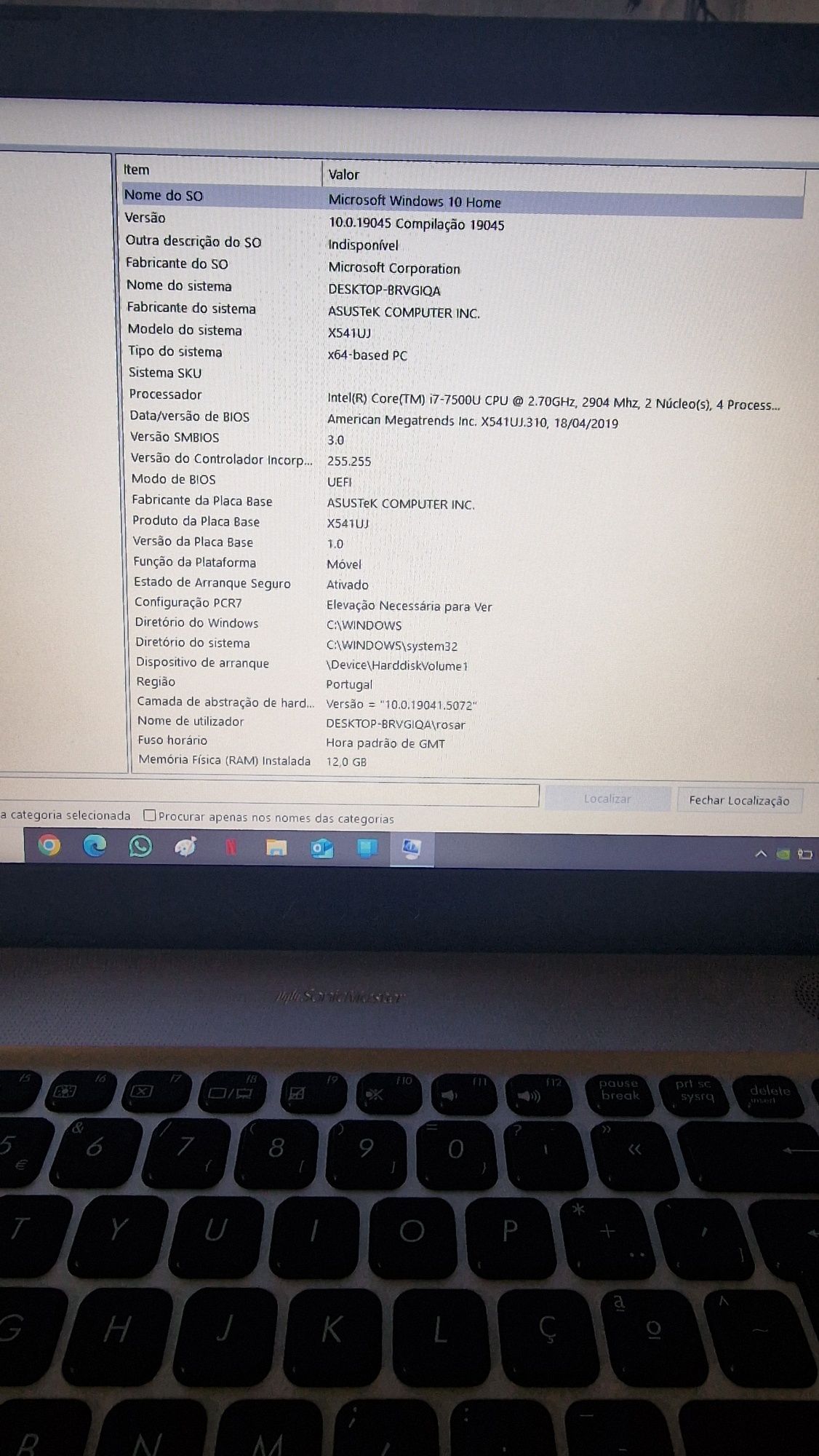 Laptop asus A541U