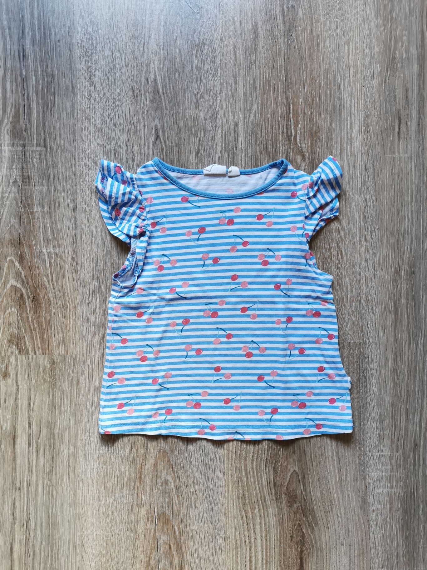 Bawełniana bluzka na krótki rękaw t-shirt Petit Chérie dziewczynka 104