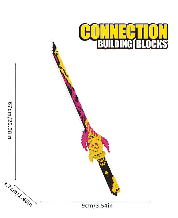 Klocki plastikowe dla chłopca miecz katana do układania na prezent