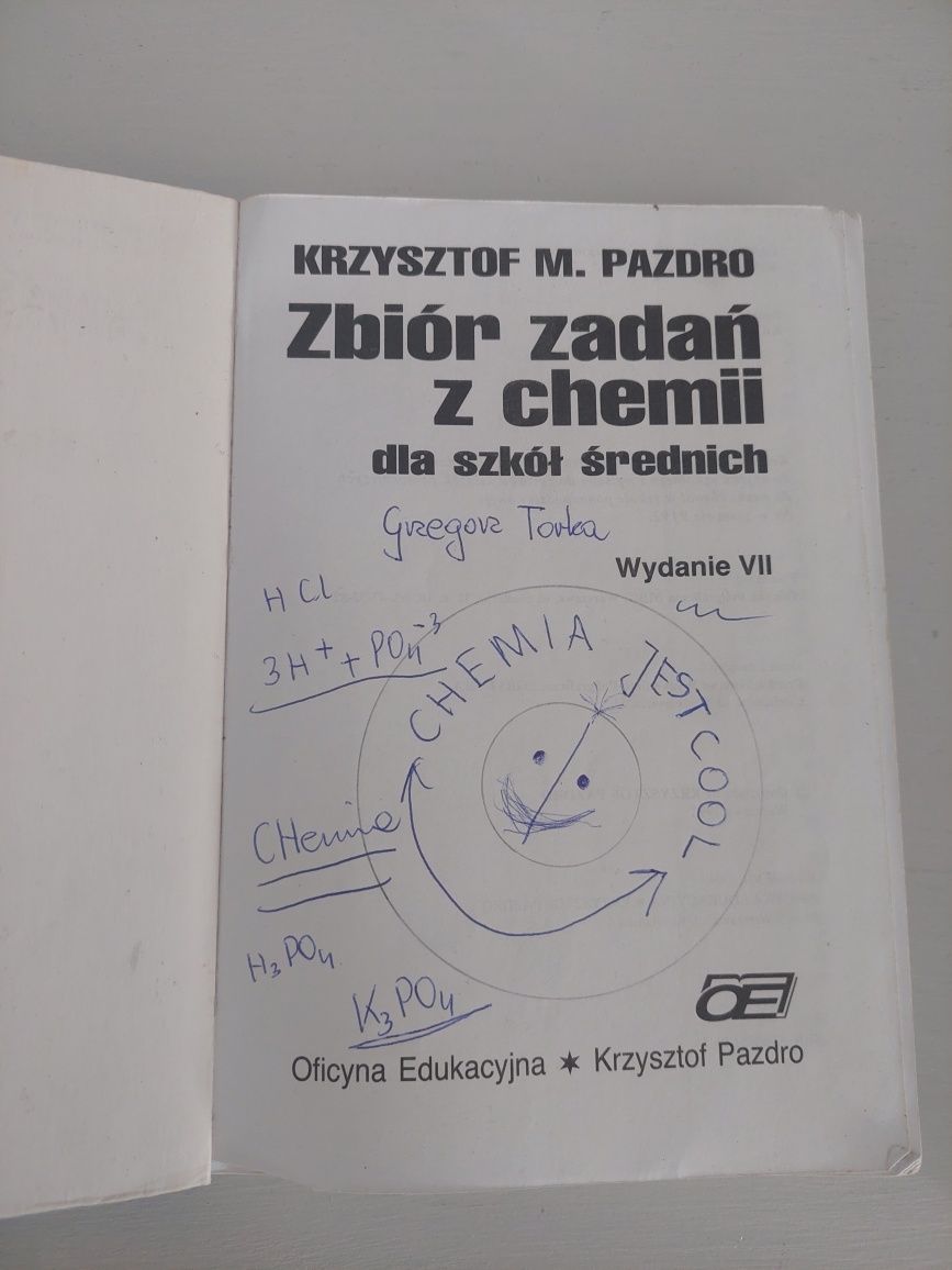 Zbiór zadań z chemii dla szkół średnich Pazdro + inne materiały