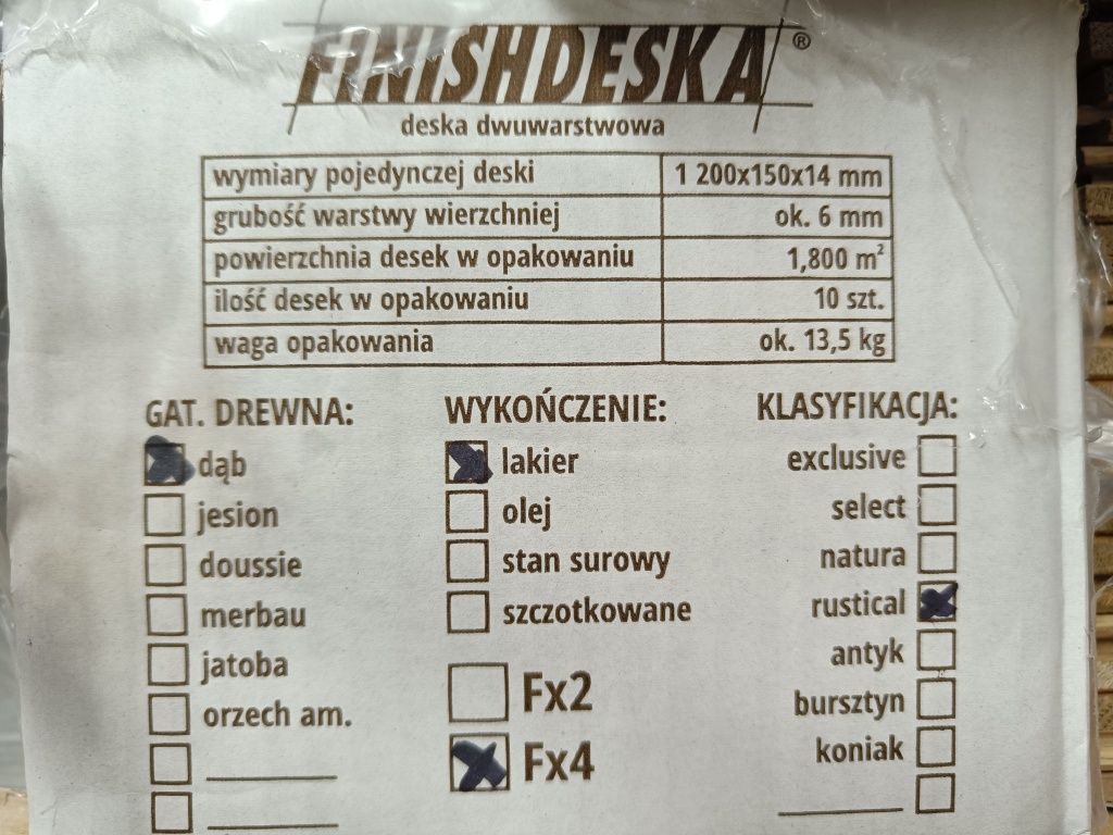 Podłoga FinishDeska 14x150mm Rustic 12m2