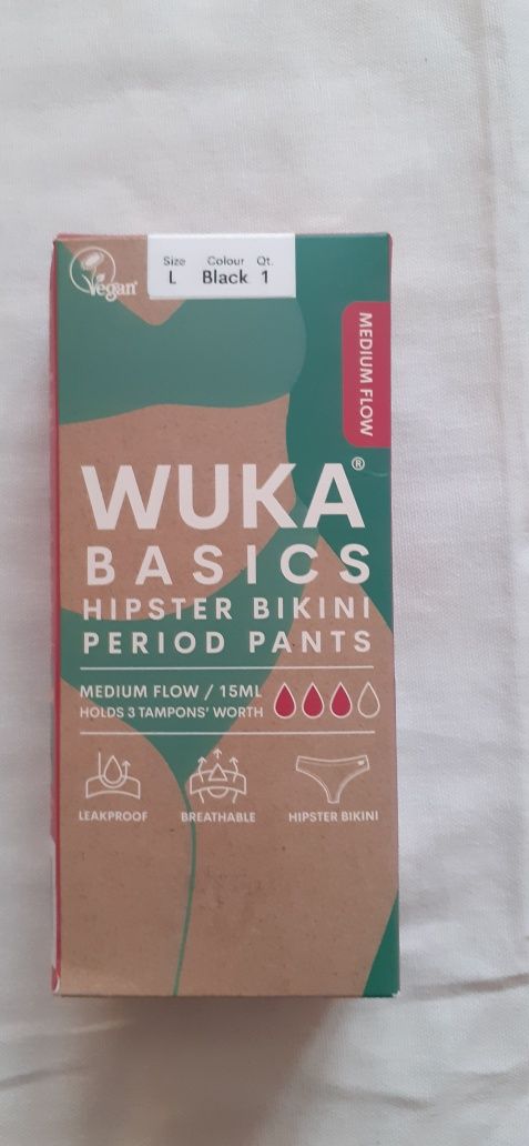 WUKA nowe majtki menstruacyjne rozm.L