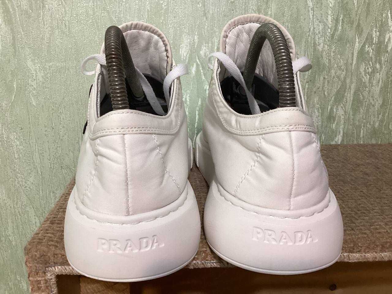 Кроссовки Prada Double Wheel Re-Nylon gabardine sneakers размер 41
