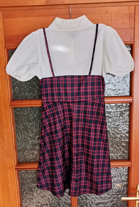 Śliczna, urocza, japońska sukienka Lolita Harajuku Kawaii. Rozmiar S.