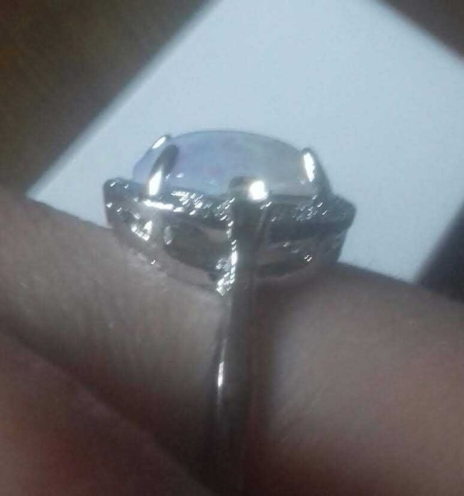 pierścionek srebrny z opalem