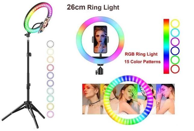 Ring Light / Anel Luz 26cm RGB Multi Cor